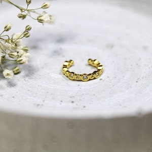 Earcuff Sterling Silber vergoldet, Earcuff, Ohrschmuck, Ohrklemme, Ohrmanschette, Earcuff Gold, Ohrschmuck Sterling Silber, ear cuff gold