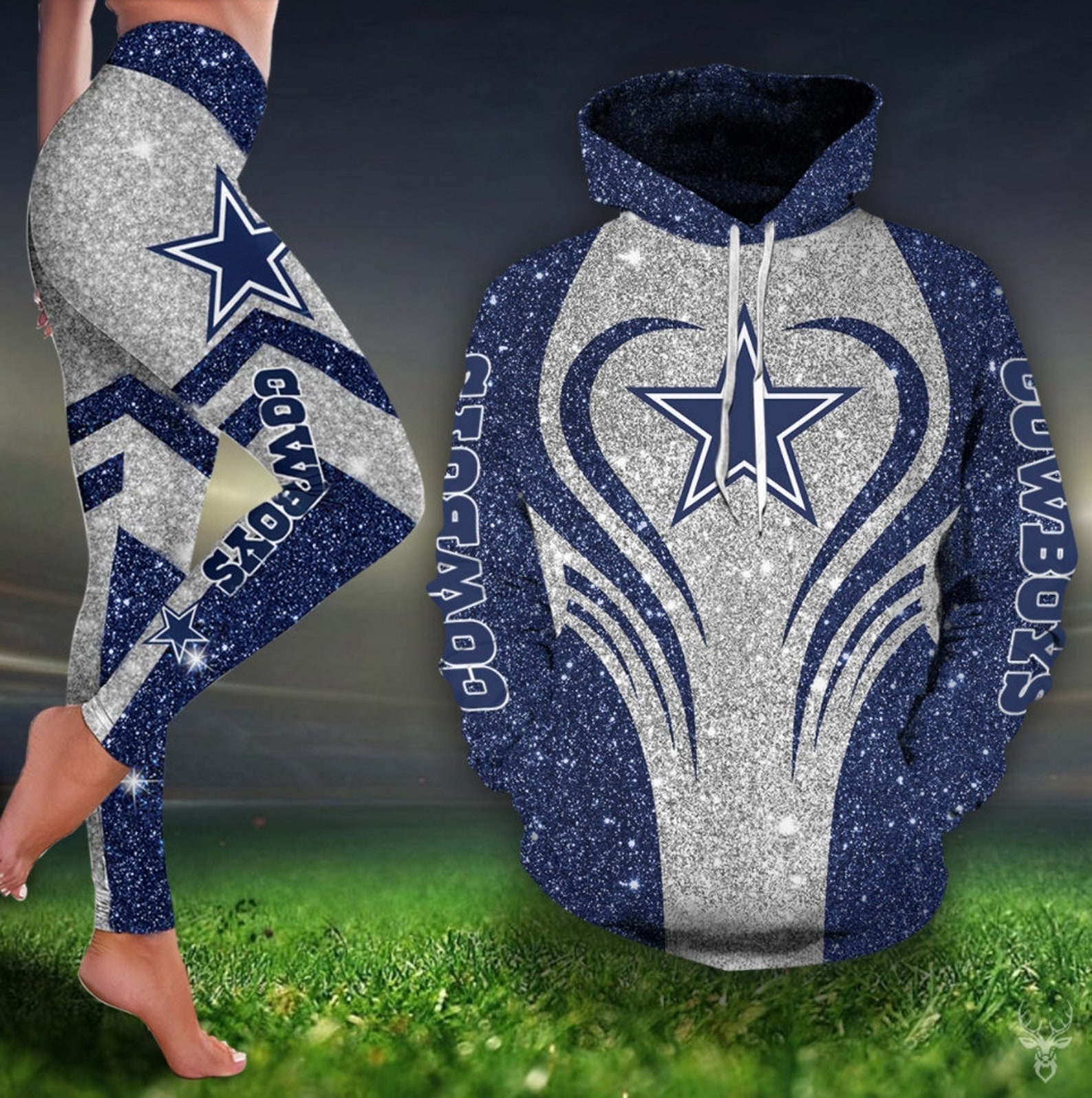 Dallas Cowboys Sport Glitter NFL Combo Women Glitter Etsy