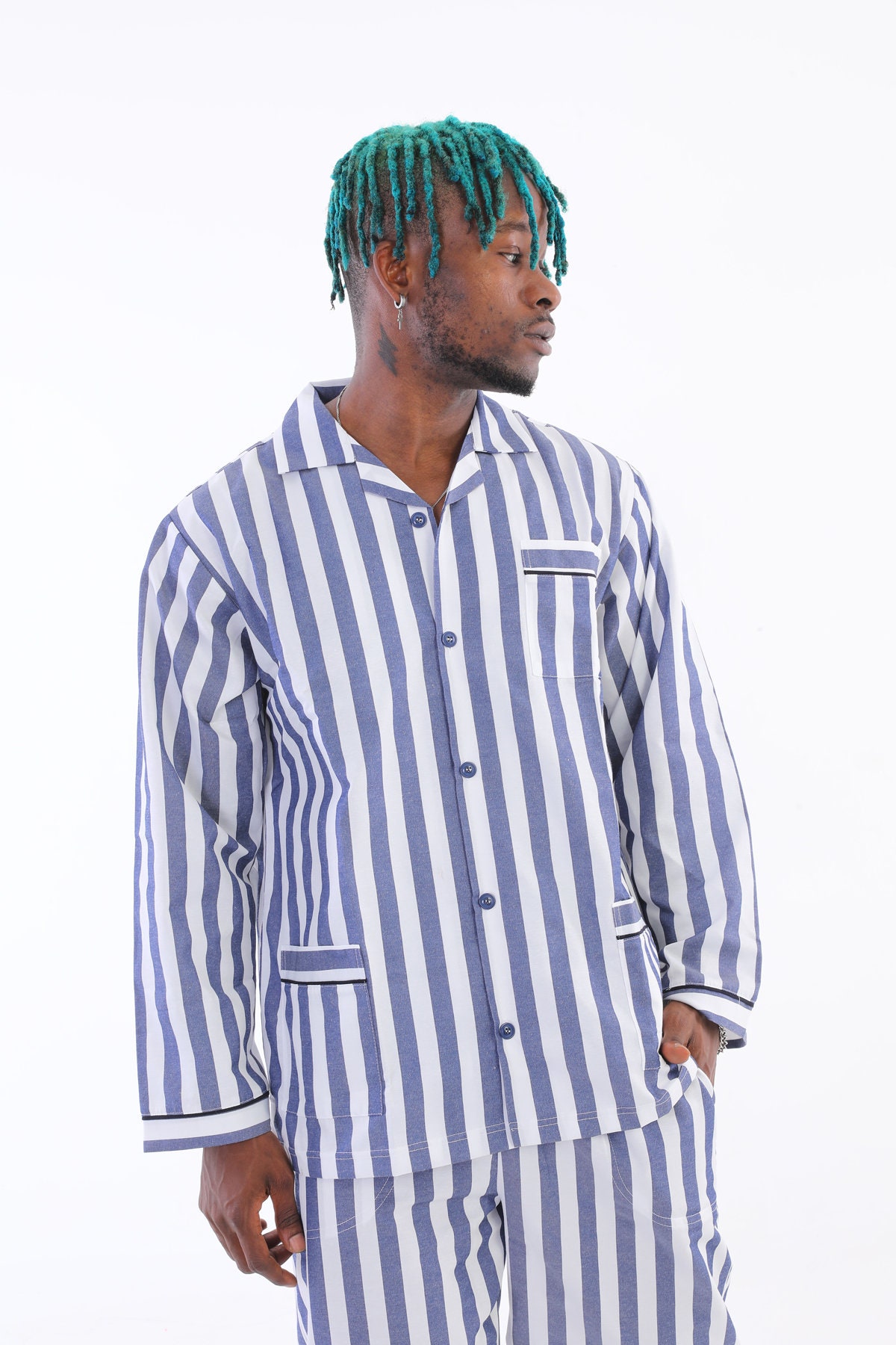 Blue Striped Pajamas ShopStyle