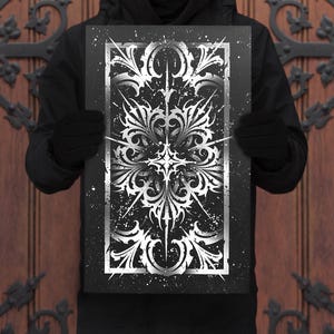 Ornamental calligraphy print 320x540mm