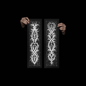 Ornamental calligraphy prints