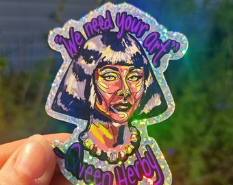 Qveen Herby Vinyl Sticker Gloss Glitter Finish waterproof fade resistant
