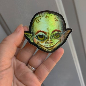 Vinyl faerie sticker Changeling holographic gloss finish
