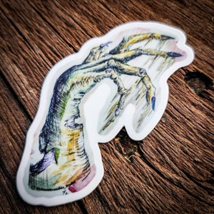 Vinyl zombie die cut water bottle sticker matte finish 1.7&quot;x3&quot;