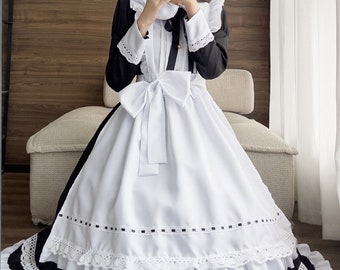 Sweet Maid Cosplay Costume Dress Women Maid Outfit Lolita Dress Long Lolitafashion Dress Schoolgirl Kawaii Princess Dress Roleplay Dresses