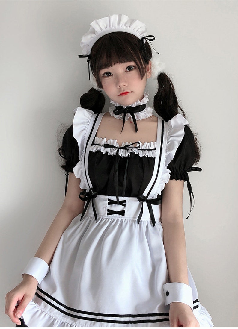 Sexy Cosplay Maid Costume Anime Women French Schoolgirl Maid Etsy 