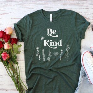 Be Kind Shirt, Bee Kind Tee, Bee lover, botanical shirt, gifts for her, mothers day gift, floral