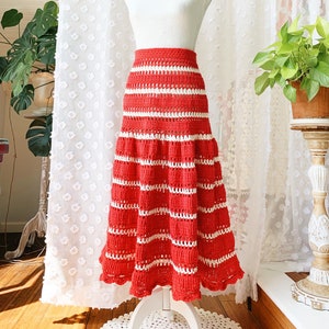 Striped Lace Skirt | Crochet Skirt