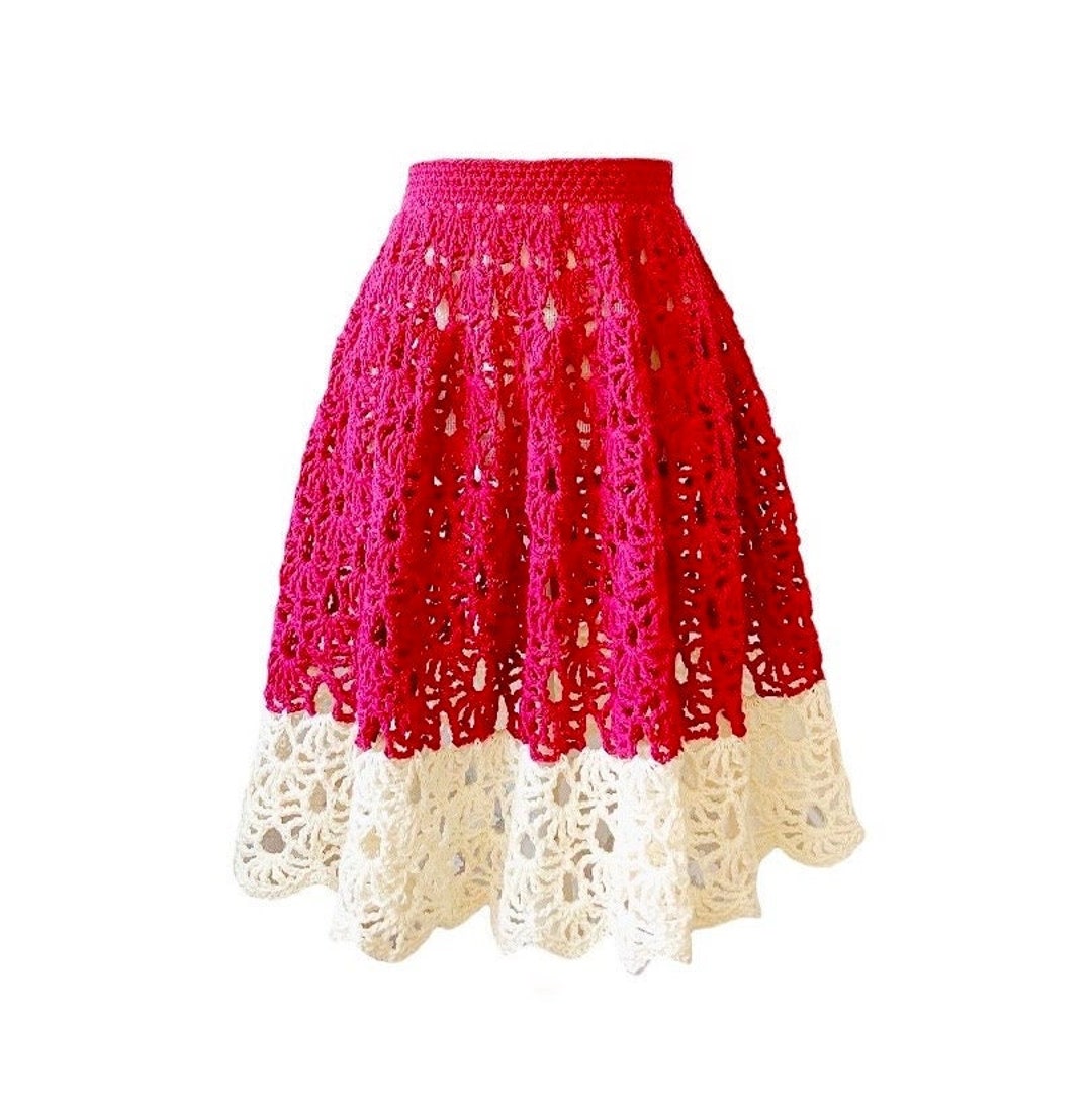 Scallops Lace Skirt | Crochet Skirt - Etsy 