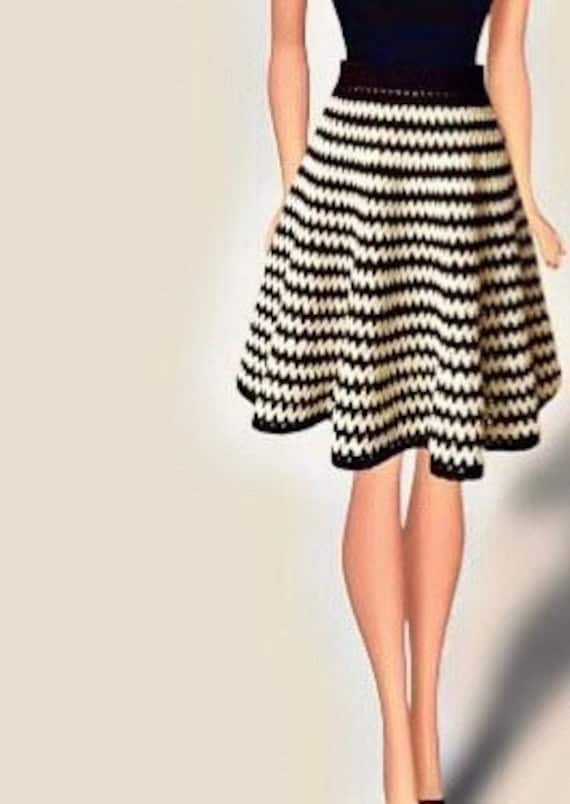 DCV Flare Skirt | V Stitch Crochet Skirt | Crochet Skirt Pattern