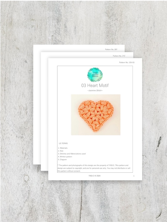 03 Heart Motif | Crochet Heart | Jasmine Stitch Heart | Crochet