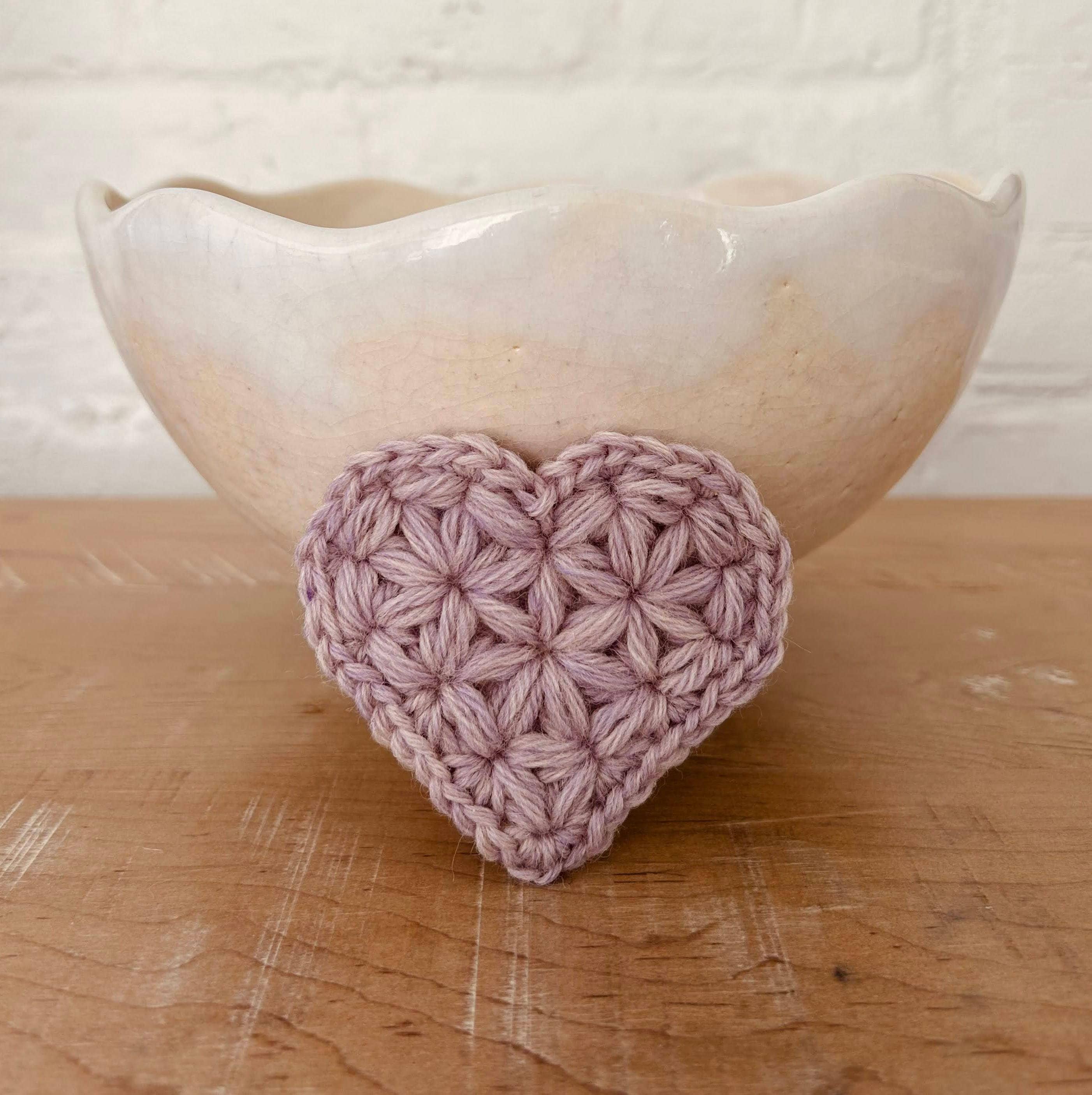 03 ハートモチーフ | かぎ針編みのハート | ジャスミンステッチの