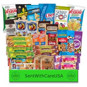 Healthy Snack Box Healthy Gift Box for Kids College Care Package Study Food, Brain Food Natural Snacks, Granola Bars, Mixed Nuts Box Large Snackbox