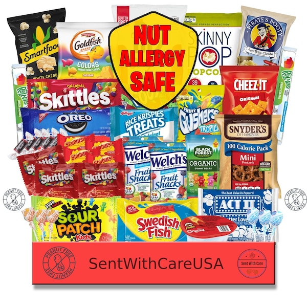 Allergy Friendly Peanut Free Snacks | Nut Allergy Friendly Snacks Nut Free Snack Ideas | Peanut Allergy Snack Box & Snacks With No Nuts Gift