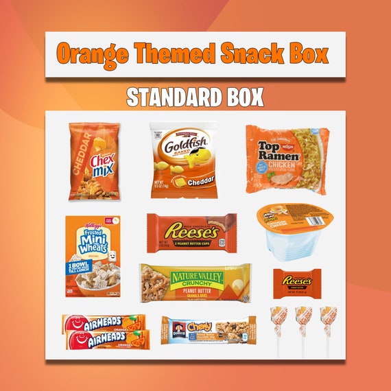 Orange Gift Box Orange You Glad Its Summer Orange Snack Box Care Package  Summer Gifts Basket Gifts for Red Heads, Orange Themed Box 