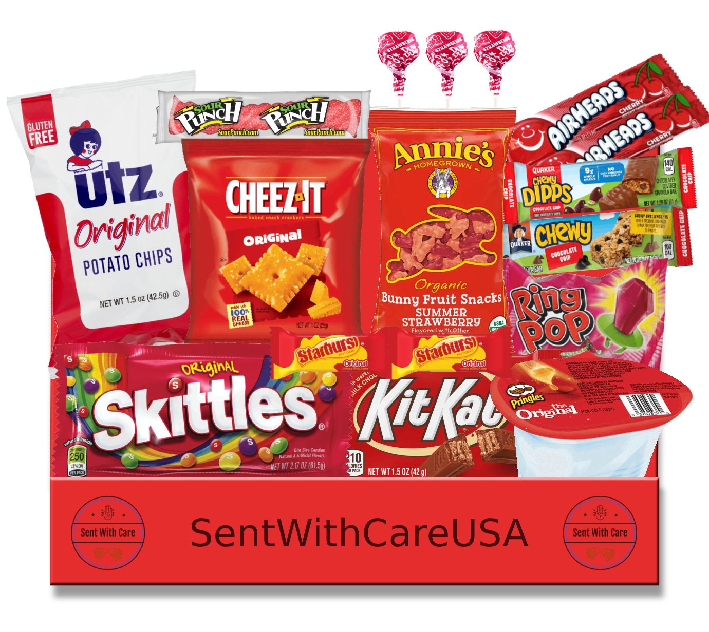 Color Themed Snack Box Red Yellow Blue Orange Green Etsy