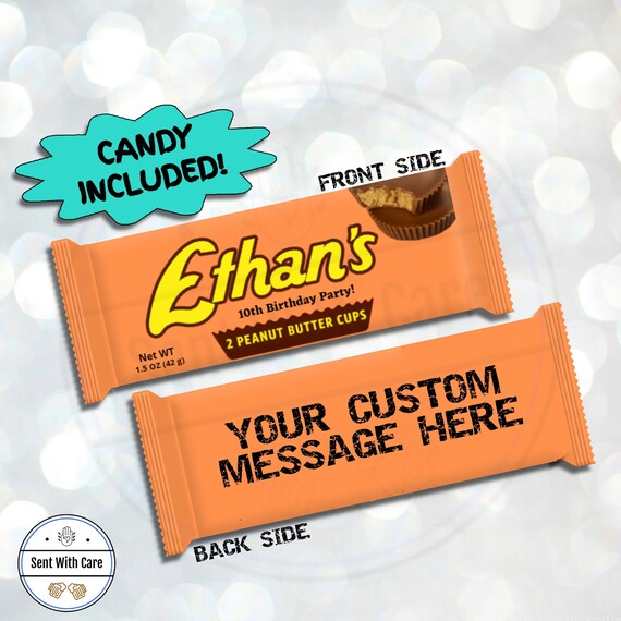 Custom Peanut Butter Cup Wrapper Custom Reeses Chocolate Etsy