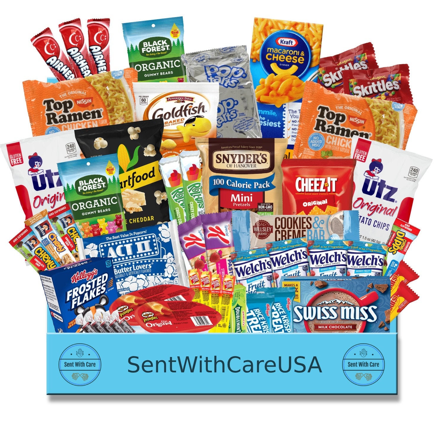 American Snack Box Candy Gift Box College Care Package for Him, for Her  Snack Basket Gift Freshman Survival Kit College Gifts Card 