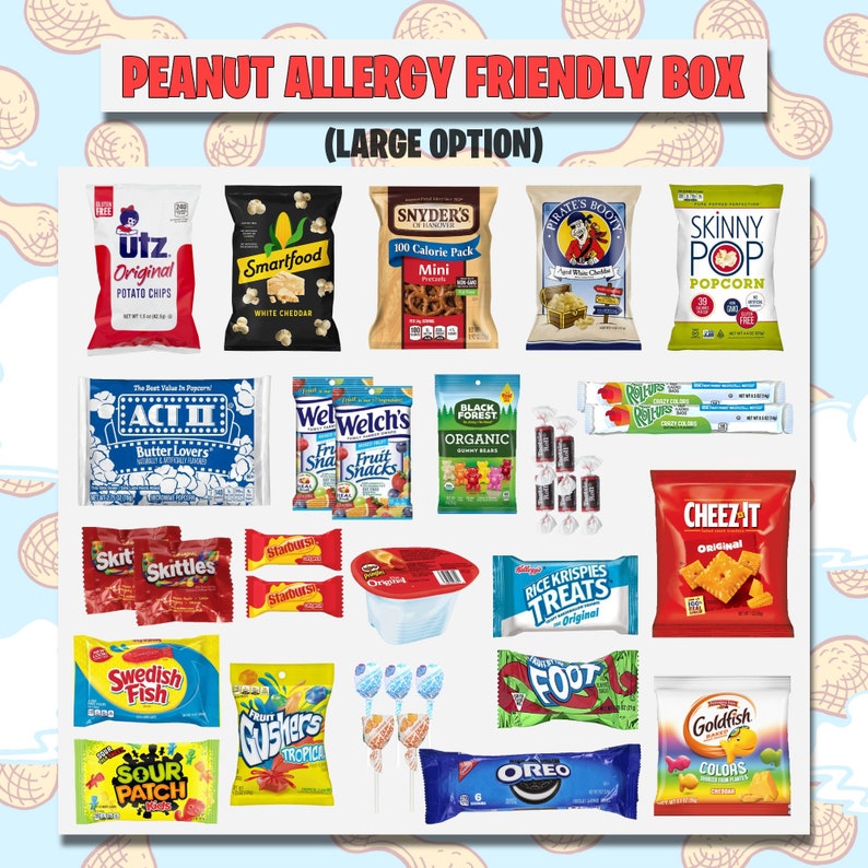 Allergy Friendly Peanut Free Snacks Nut Allergy Friendly Snacks Nut Free Snack Ideas Peanut Allergy Snack Box & Snacks With No Nuts Gift image 3