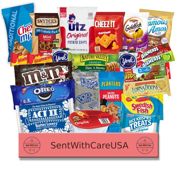 Favorite Snack Box Cookies Chips Candy Snacks Care Package 50 Count Care  Package