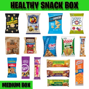 Healthy Snack Box Healthy Gift Box for Kids College Care Package Study Food, Brain Food Natural Snacks, Granola Bars, Mixed Nuts Box image 4