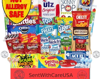 Allergiefreundliche Erdnussfreie Snacks | Nuss-Allergikerfreundliche Snacks Nussfreie Snack-Ideen | Erdnussallergie Snack Box & Snacks ohne Geschenk
