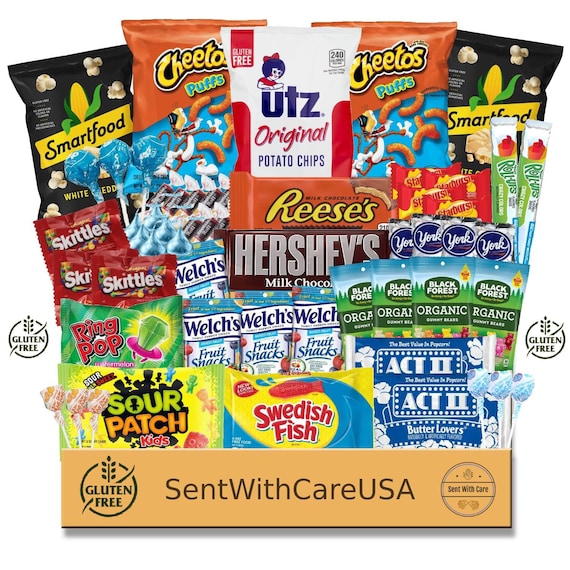 My College Crate Large Ultimate Snack Care Package for College Students -  Variety Assortment of Cookies, Chips & Candies - 50 Snacks + 4 Personal  Care Items - The Original College Survival Kit 