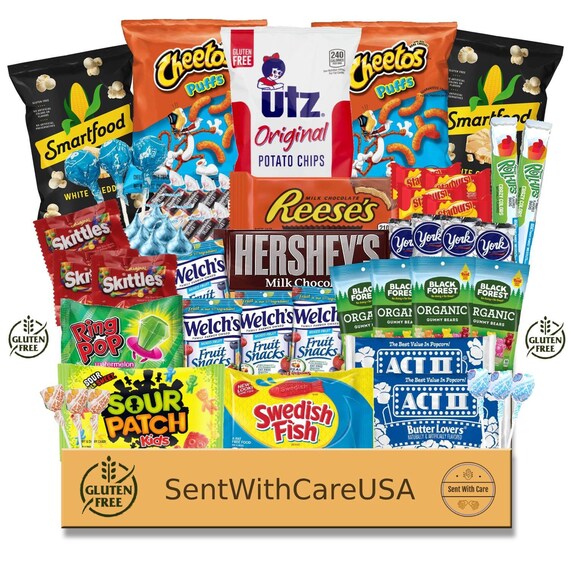 My College Crate Large Ultimate Snack Care Package for College Students -  Variety Assortment of Cookies, Chips & Candies - 50 Snacks + 4 Personal  Care Items - The Original College Survival Kit 