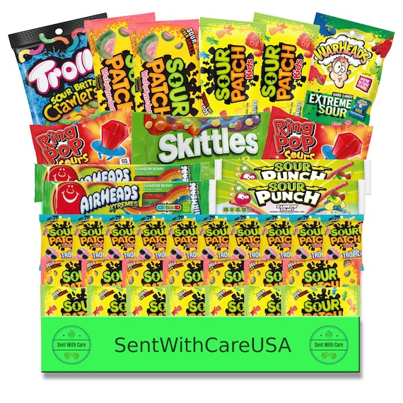 Sour Candy Box Sour Patch Kids Snack Box Sour Candy Care Etsy UK