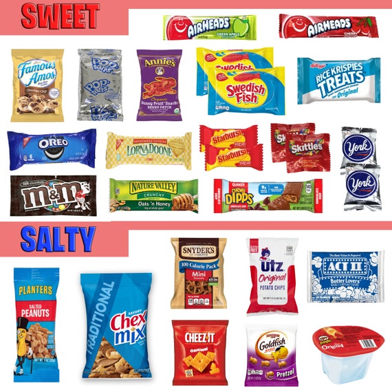 Sweet and Salty Snacks Box Savory Chocolate & Candy Gift Box