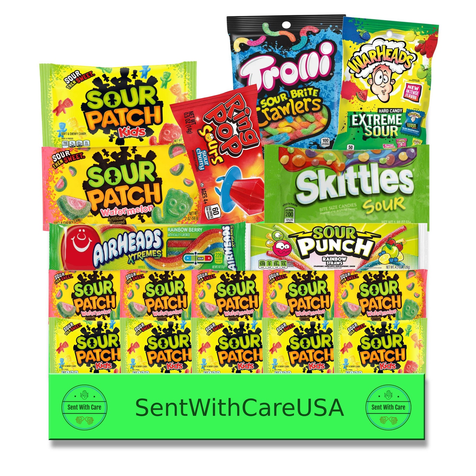 Sour Candy Box Sour Patch Kids Snack Box Sour Candy Care Etsy