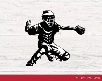 Download Softball Catcher Svg Etsy