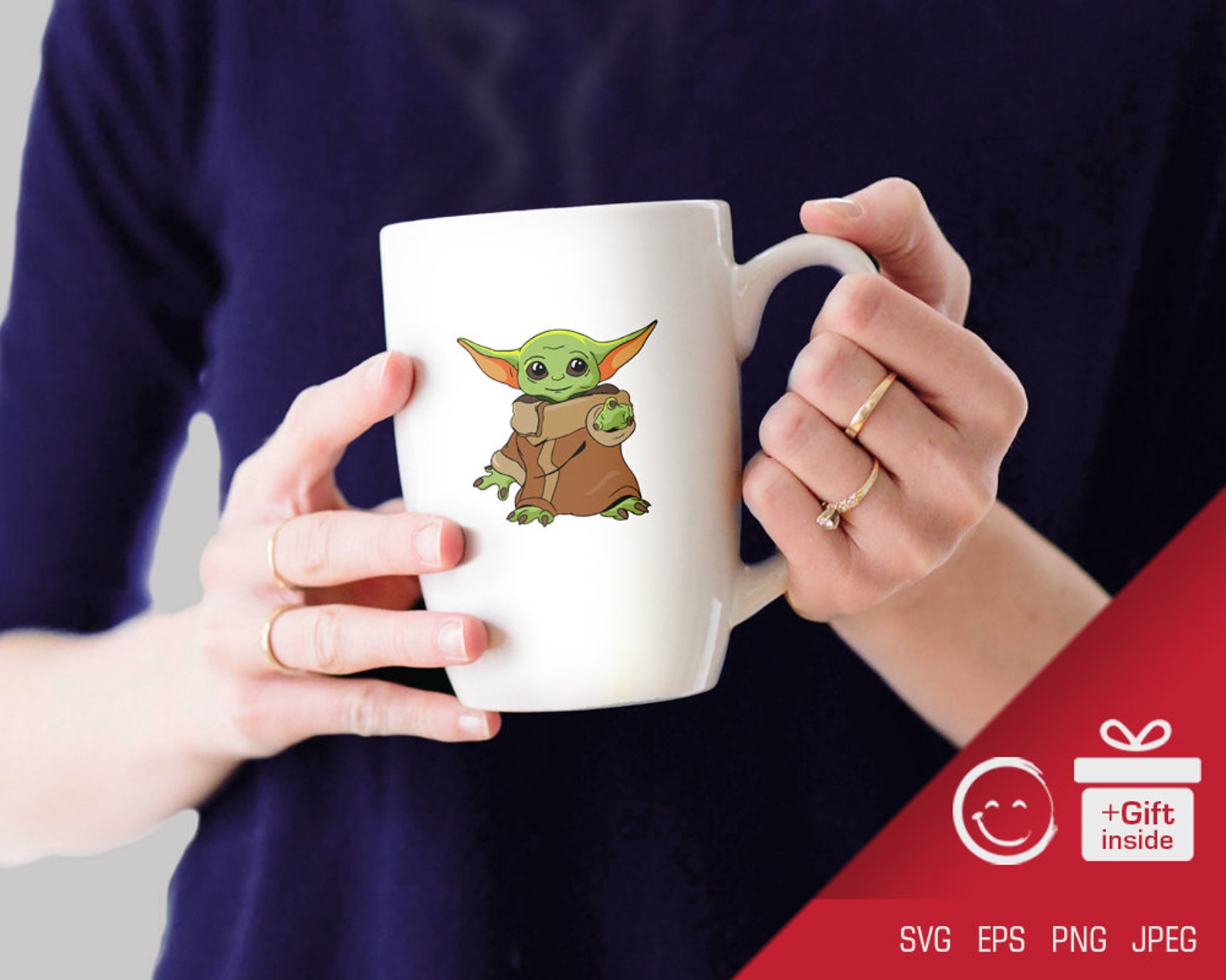 Download Baby Yoda Svg Cute green baby png files for sublimation | Etsy