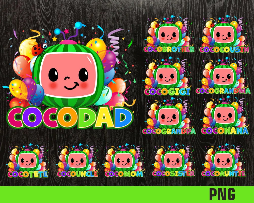 Birthday  Cocomelon family logo PNG, Cocomelon, Watermelon, Instant D…