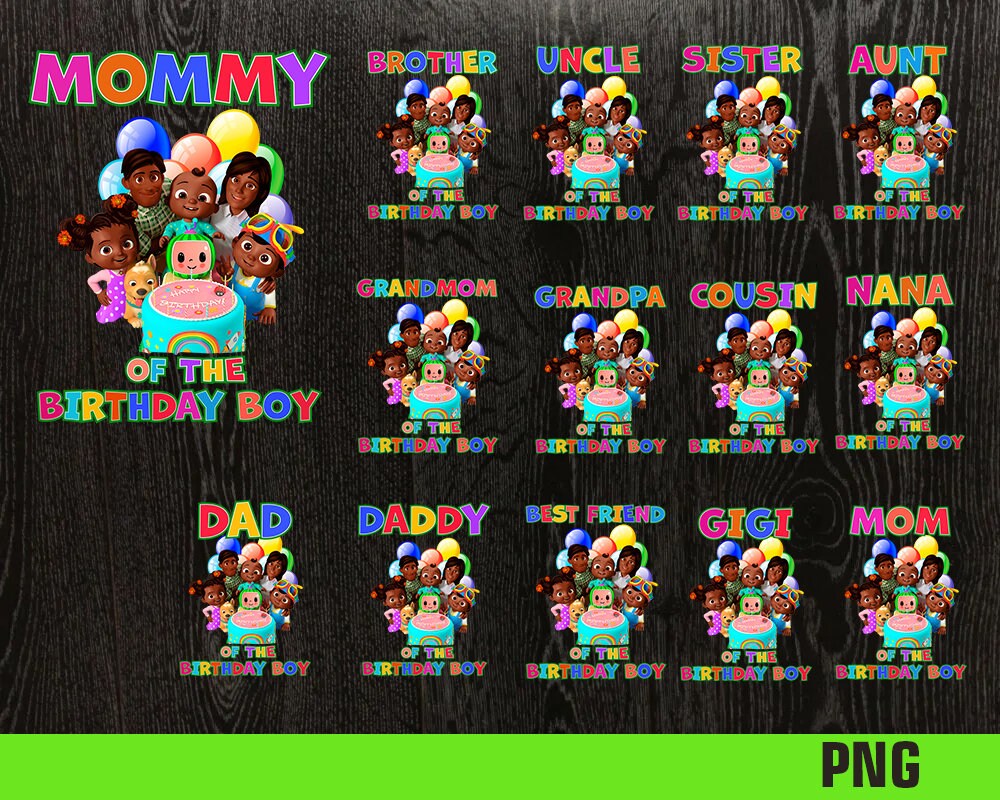 afro-americans Cocomelon family logo Birthday boy PNG, Cocomelon, Wat…