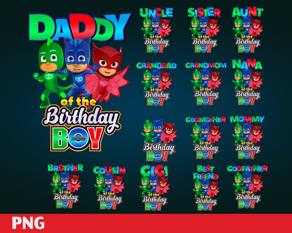 Family Masks png Bundle, Masks Birthday boy , Digital PNG file Instan…