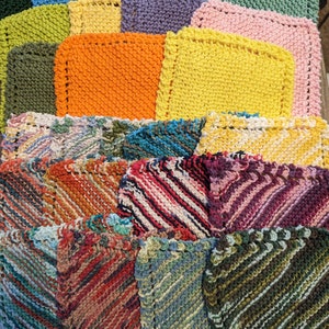 100% Cotton Hand-Knit Dish Scrubber, Set Of 2 In Farmhouse Confetti —  nest handmade