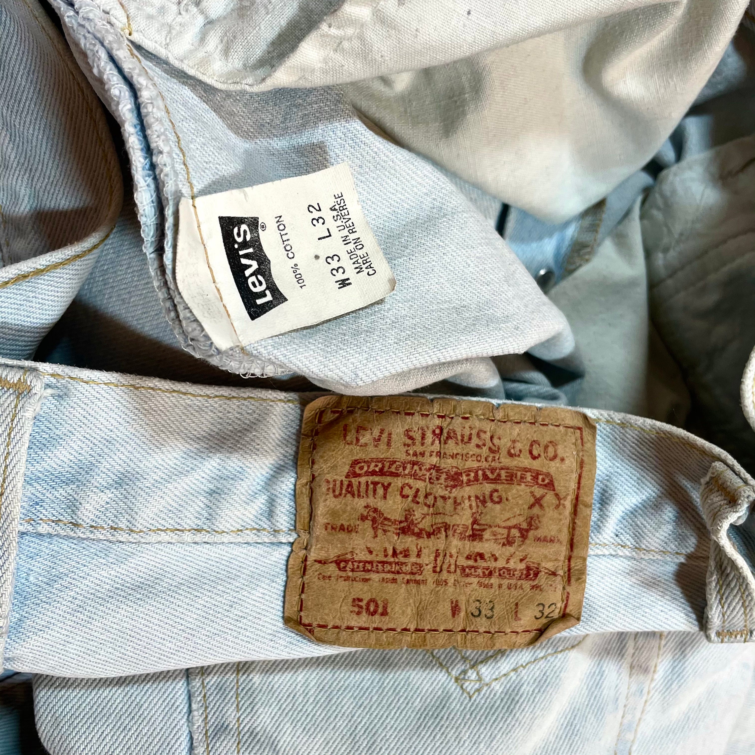 W32-L31 Levis 501 80s Era Jeans Made in 
