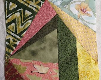 Crazy Quilt, Scrappy, Foundation Paper Piecing Pattern - BLOCK 3 mix and match 9 "Quilt Block (nur PDF)