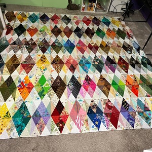 Diamond / Argyle Quilting Pattern!  So many options! BLOCK 11 mix and match 9&quot; Foundation Paper Piecing - PDF only