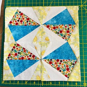 BLOCK 12 mix and match 9&quot; Foundation Paper Piecing Quilt Block Pattern - PDF only - Bow, Star, Argyle, Diamond