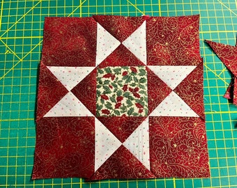 BLOCK 18 mix and match 9" Foundation Paper Piecing Quilt Block Pattern - PDF only - Ohio Star