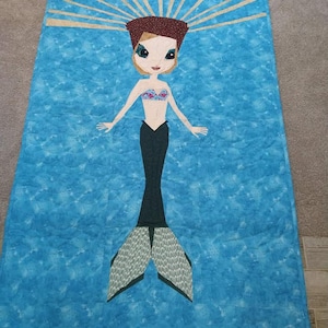 Mermaid Queen Foundation Paper Piecing Quilting Pattern - PDF ONLY