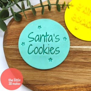 Santa's Cookies Cookie Cutter Stamp Fondant Embosser Christmas