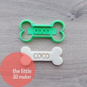 Custom Cookie Cutter Dog Bone Biscuit Cookie Stamp