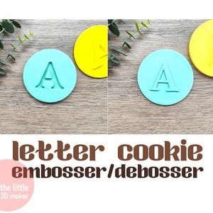 Letter Alphabet Cookie Stamp Debosser Embosser Fondant, Cookie Cutter