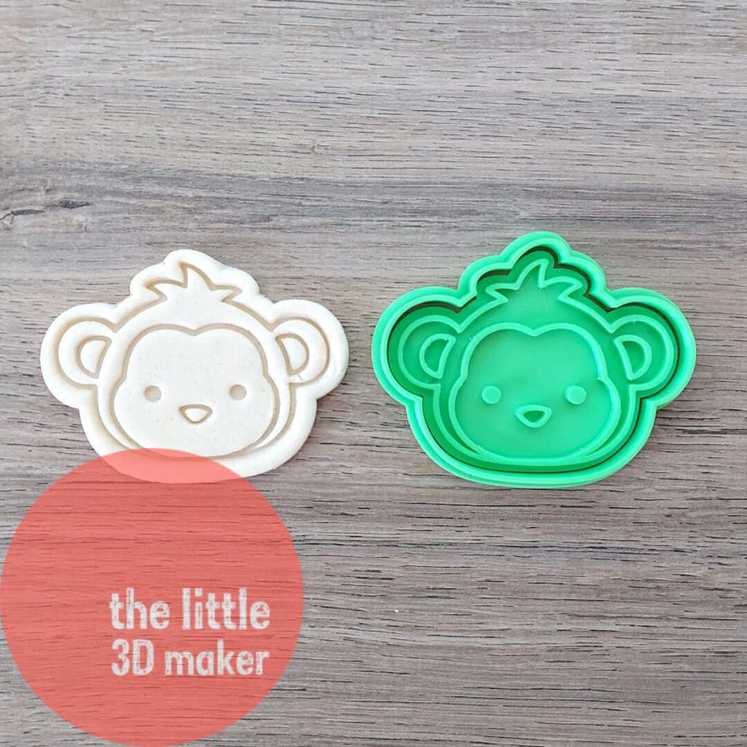 Monkey Cookie Cutter Stamp Fondant Embosser - Etsy Australia