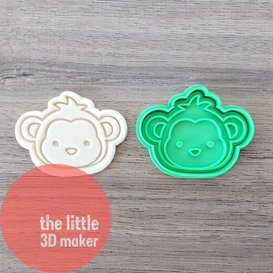 Monkey Cookie Cutter Stamp Fondant Embosser - Etsy Australia