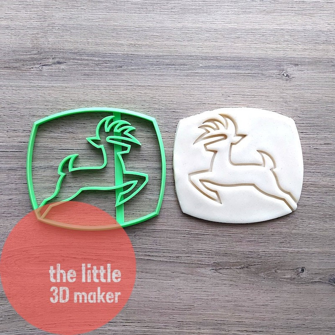 John Deere Cookie Cutter Stamp Fondant Embosser Tractor Etsy