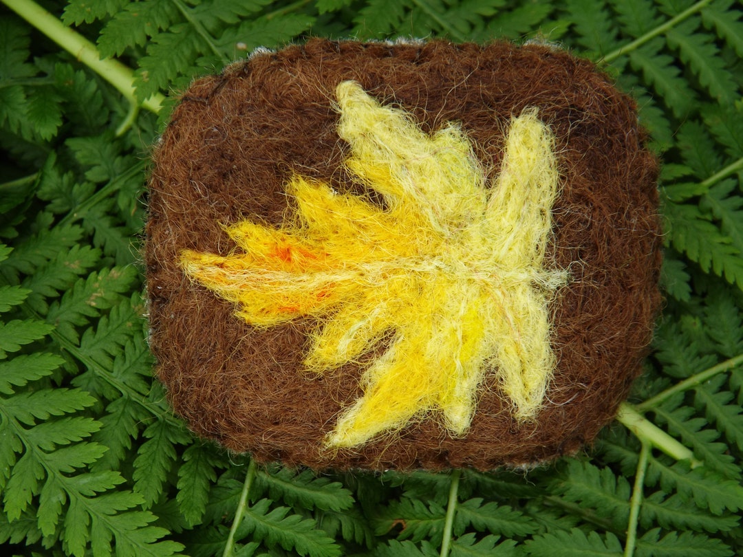 Needle Felted Autumn Leaf Brooch, Wool Art Etsy